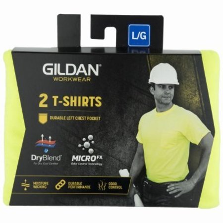 GILDAN BRANDED APPAREL SRL 2PK XL GRN SS T Shirt 1297048